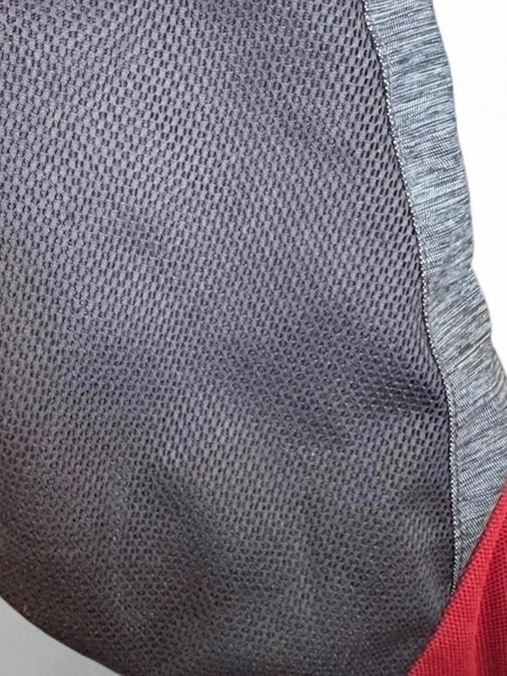 The North Face Heather Gray Red Backpack School Travel Daypack